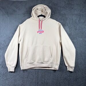 Poppi x Target Ultimate Serve Hoodie Beige Stay Juicy Graphic Sweatshirt XL